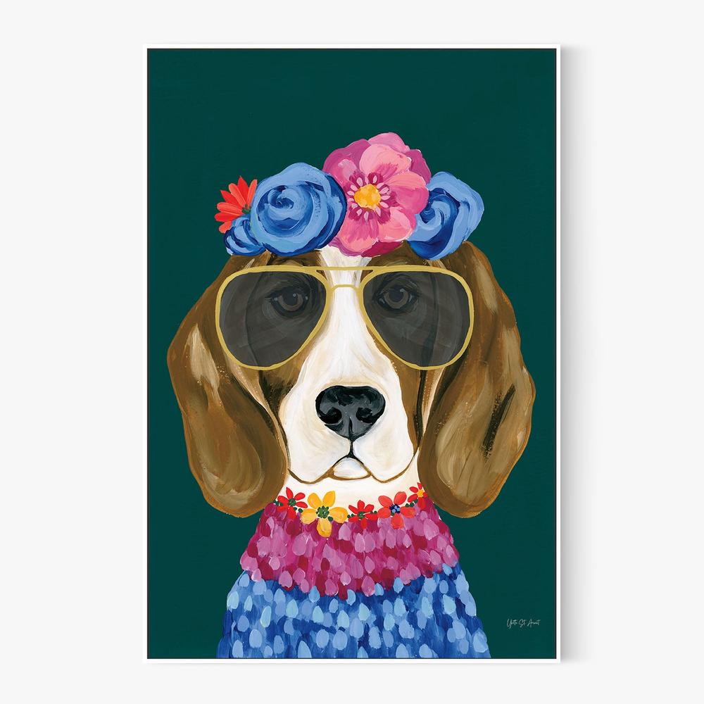Regal Beagle-by-Yvette St. Amant-wall-art-print-canvas-poster-framed-Gioia