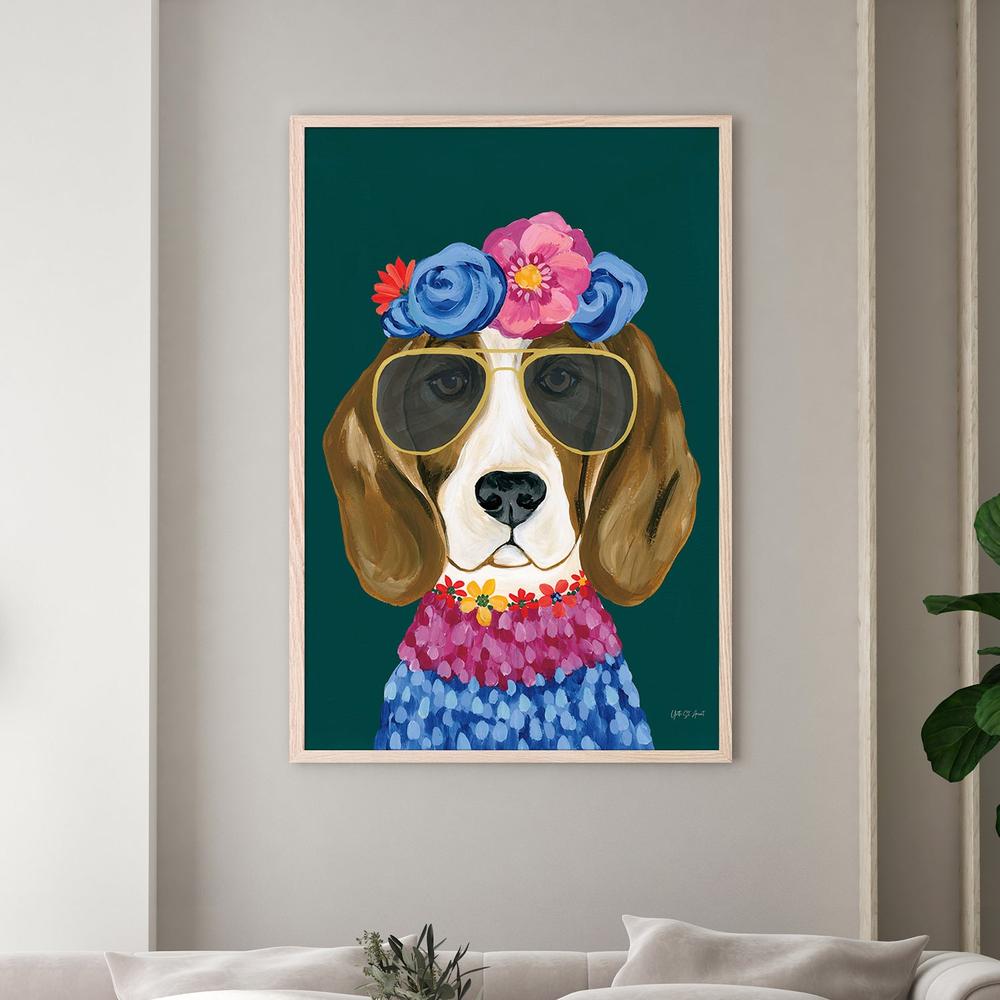 Regal Beagle-by-Yvette St. Amant-wall-art-print-canvas-poster-framed-Gioia