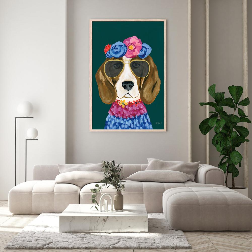 Regal Beagle-by-Yvette St. Amant-wall-art-print-canvas-poster-framed-Gioia