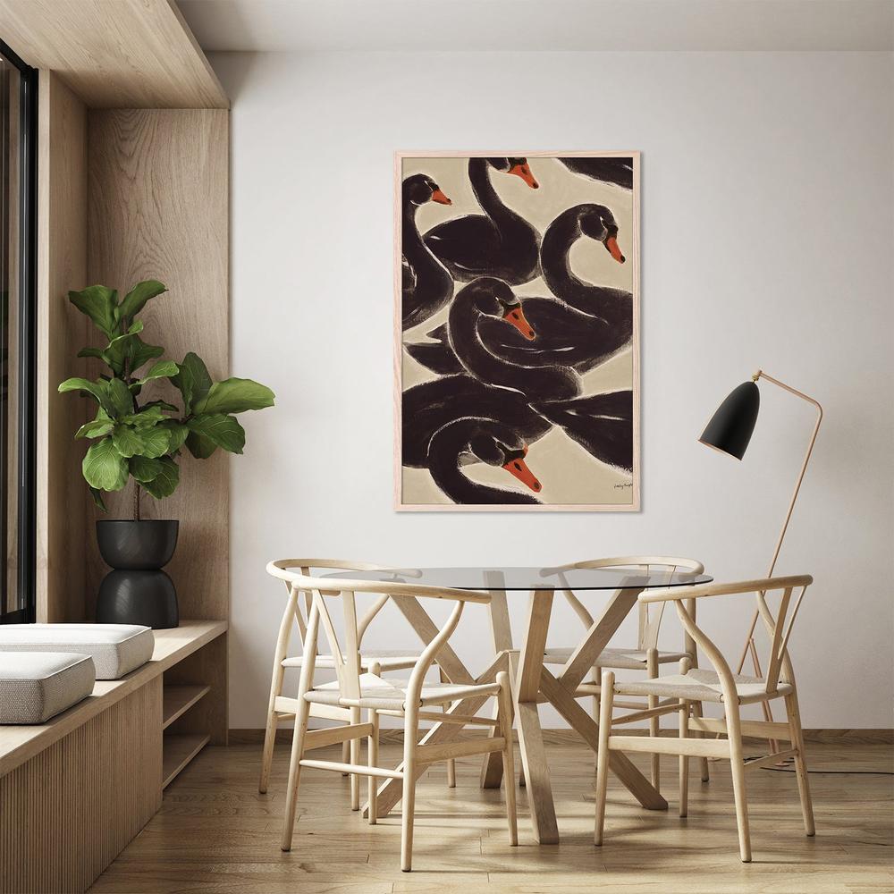 Reprieve Black Swan-by-Haley Knighten-wall-art-print-canvas-poster-framed-Gioia