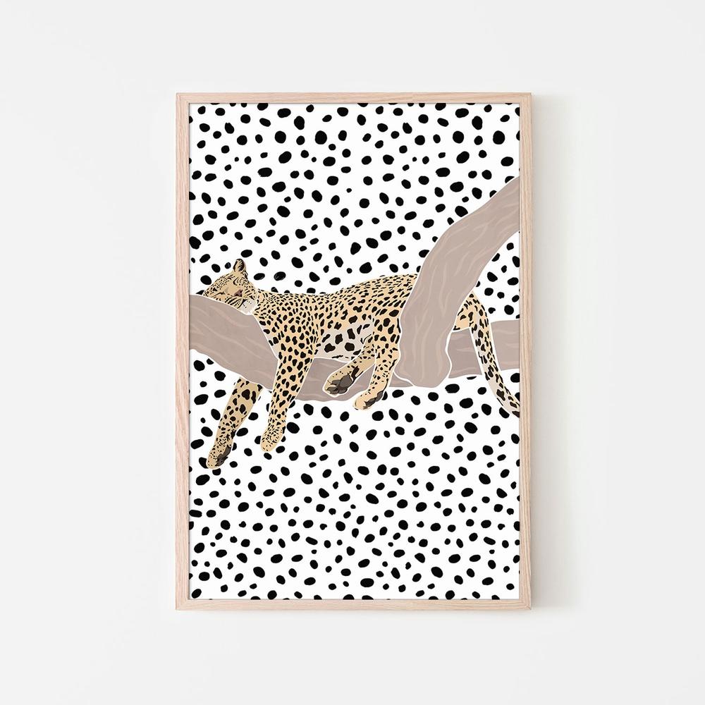Resting Leopard Spots-by-Sarah Manovski-wall-art-print-canvas-poster-framed-Gioia