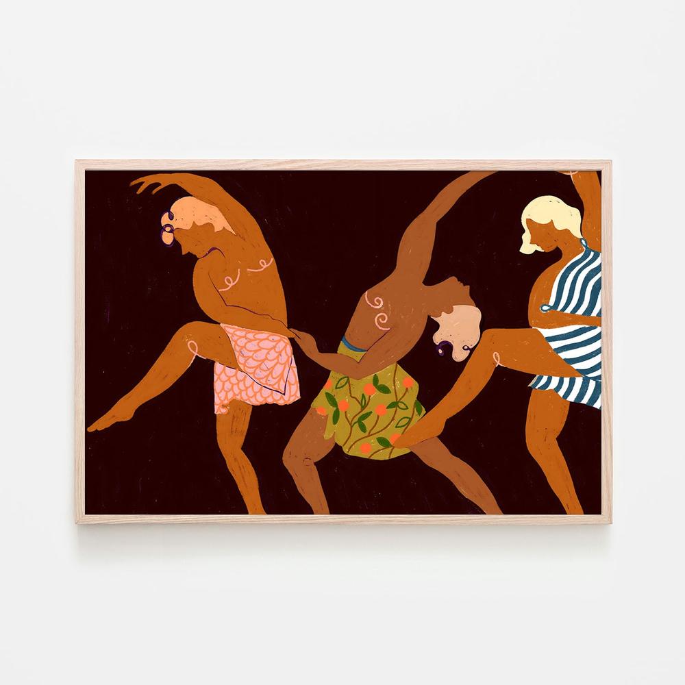 wall-art-print-canvas-poster-framed-Rhythmic Dancing Figures-6
