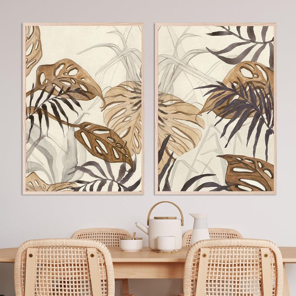 Rustic Foliage, Style A & B, Set Of 2-by-Jacob Q-wall-art-print-canvas-poster-framed-Gioia