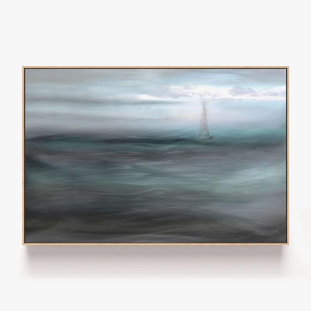 Sailboat In The Mist-by-Christina Sillen-wall-art-print-canvas-poster-framed-Gioia