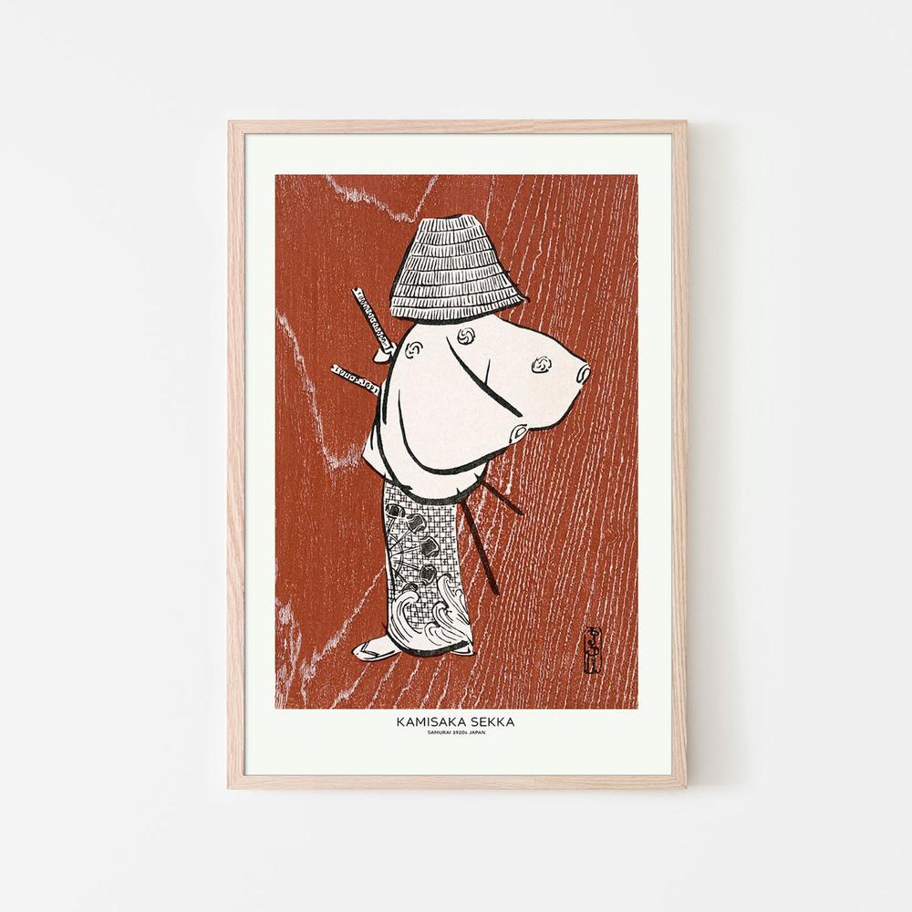 Samurai One of Four (1920s)-by-Kamisaka Sekka-wall-art-print-canvas-poster-framed-Gioia