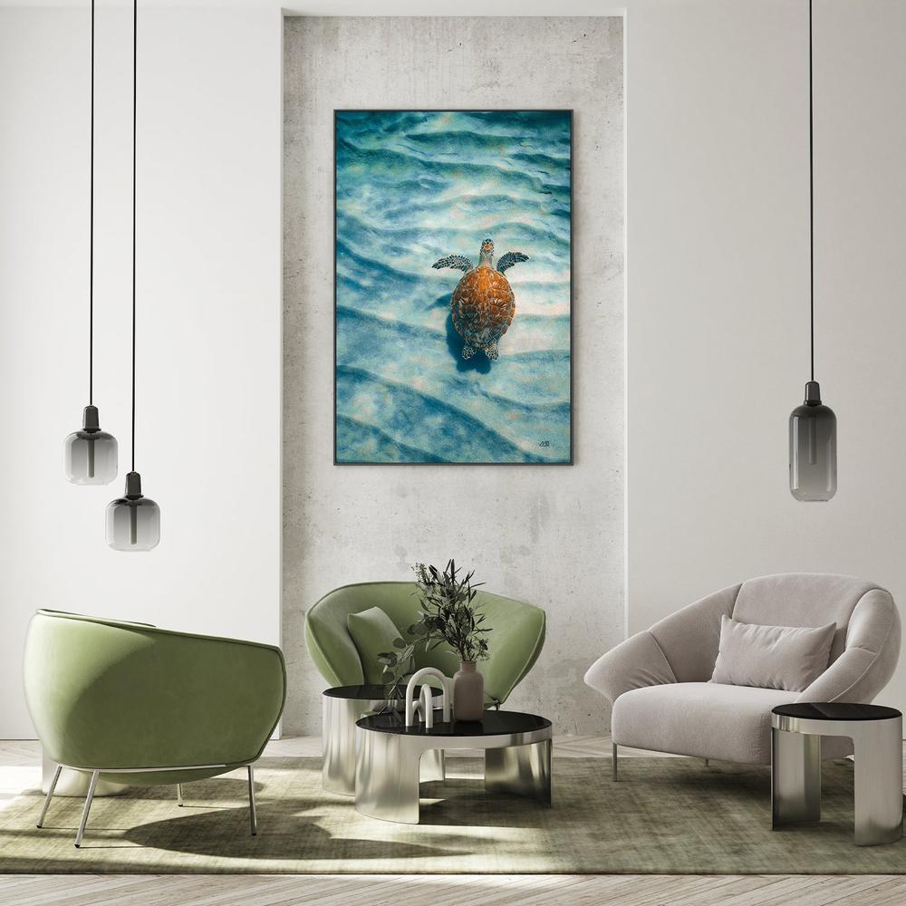 Sandbar Sea Turtle, Style A-by-Max Blakesberg Studios-wall-art-print-canvas-poster-framed-Gioia