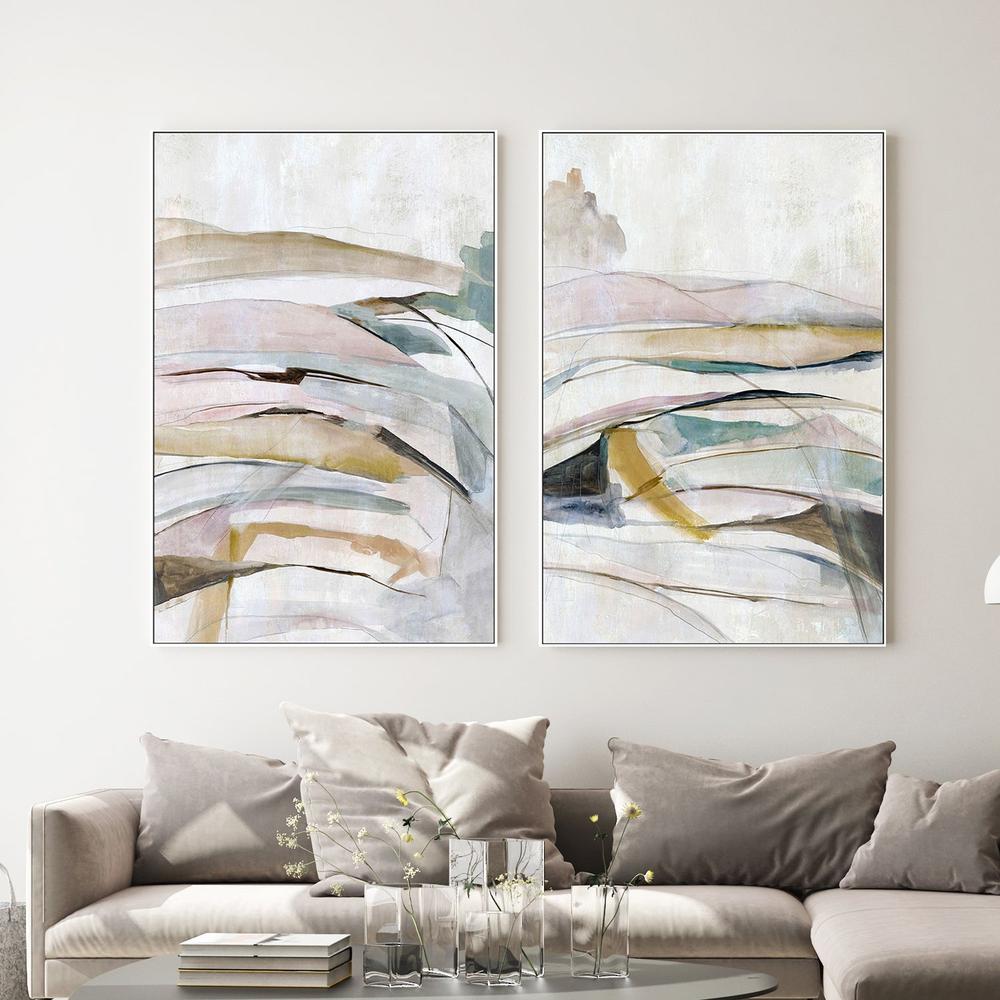 Sands of Blush, Style A & B, Set Of 2-by-Jacob Q-wall-art-print-canvas-poster-framed-Gioia