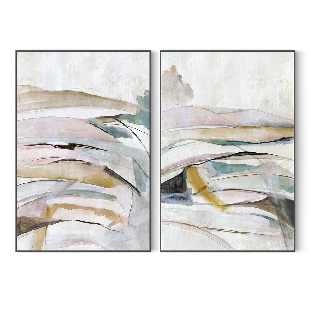 Sands of Blush, Style A & B, Set Of 2-by-Jacob Q-wall-art-print-canvas-poster-framed-Gioia