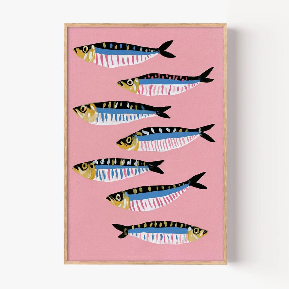 School of Seven-by-Lady Hana-wall-art-print-canvas-poster-framed-Gioia