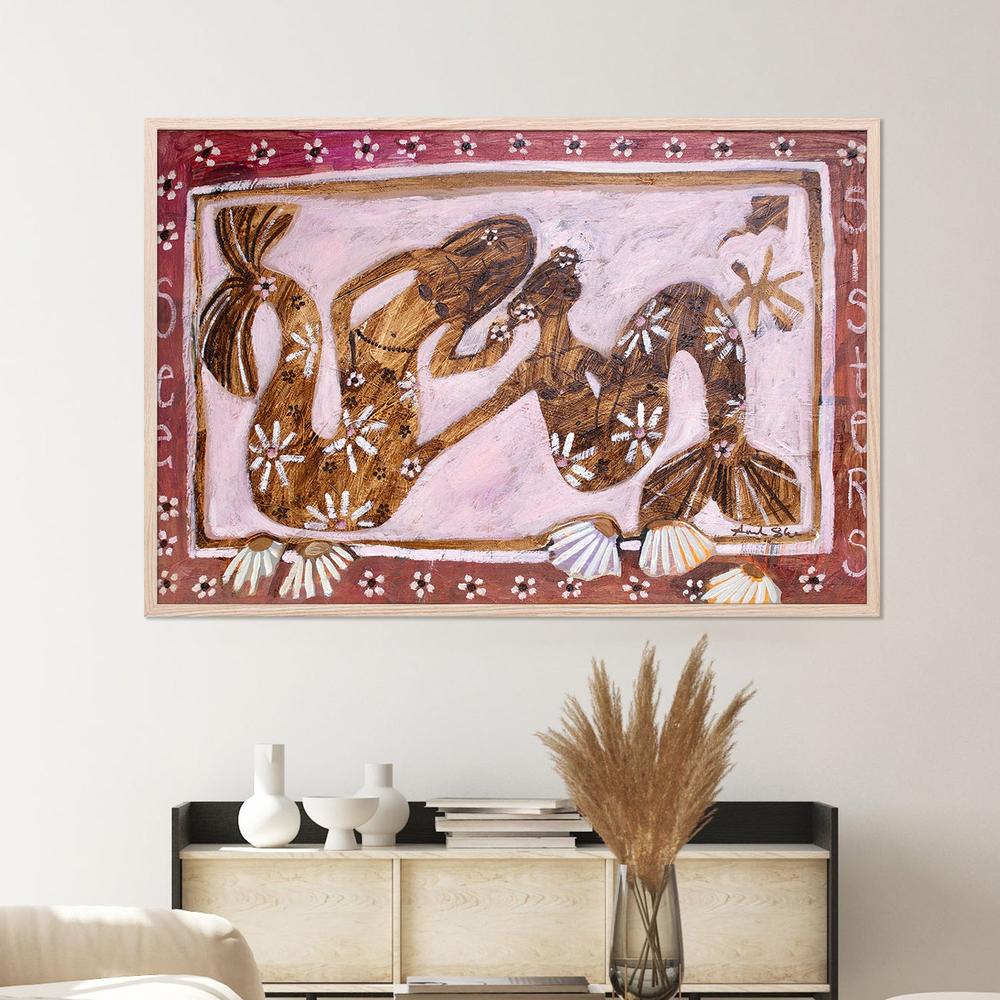 Sea Sisters-by-Amanda Skye-wall-art-print-canvas-poster-framed-Gioia