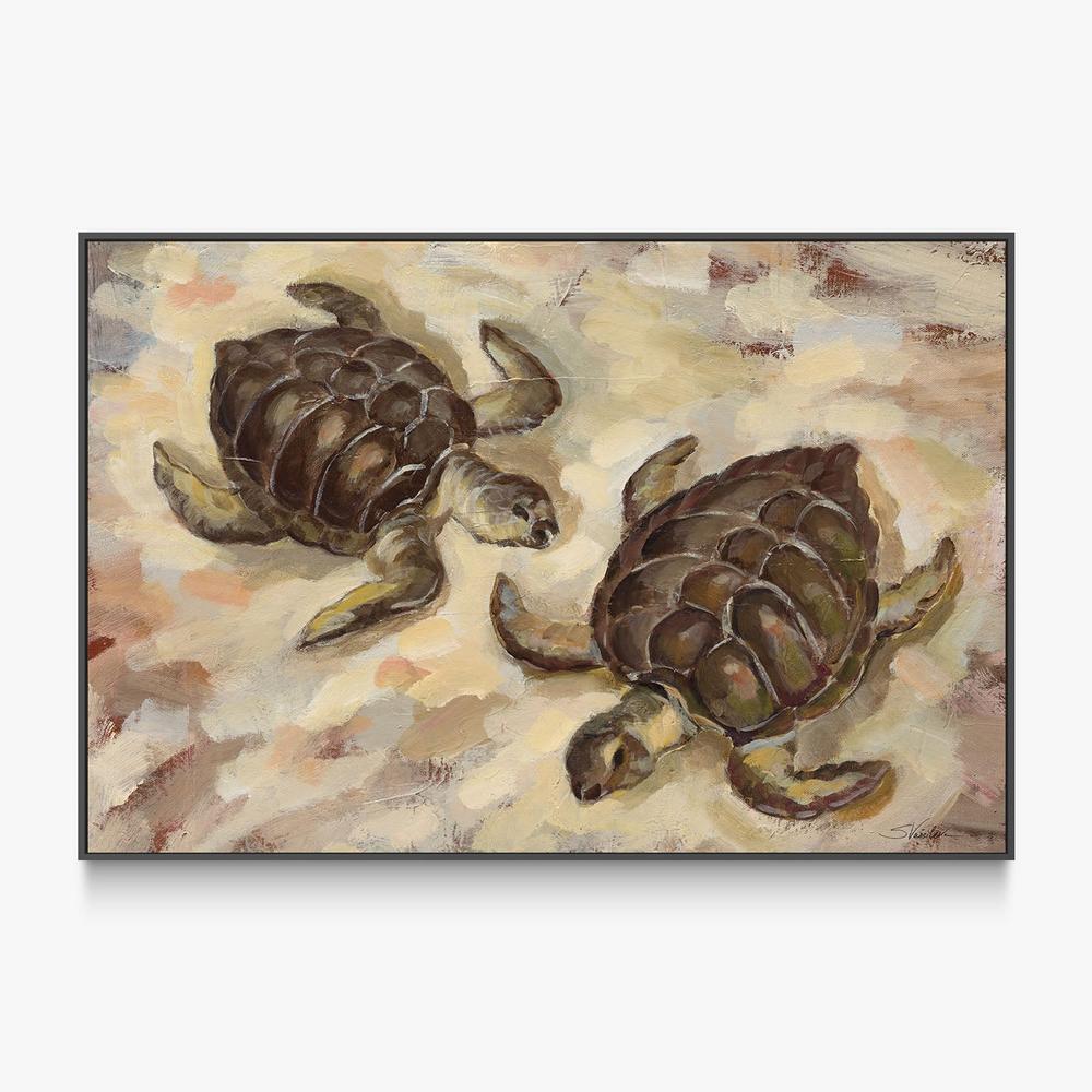 Sea Turtles on the Sand-by-Silvia Vassileva-wall-art-print-canvas-poster-framed-Gioia