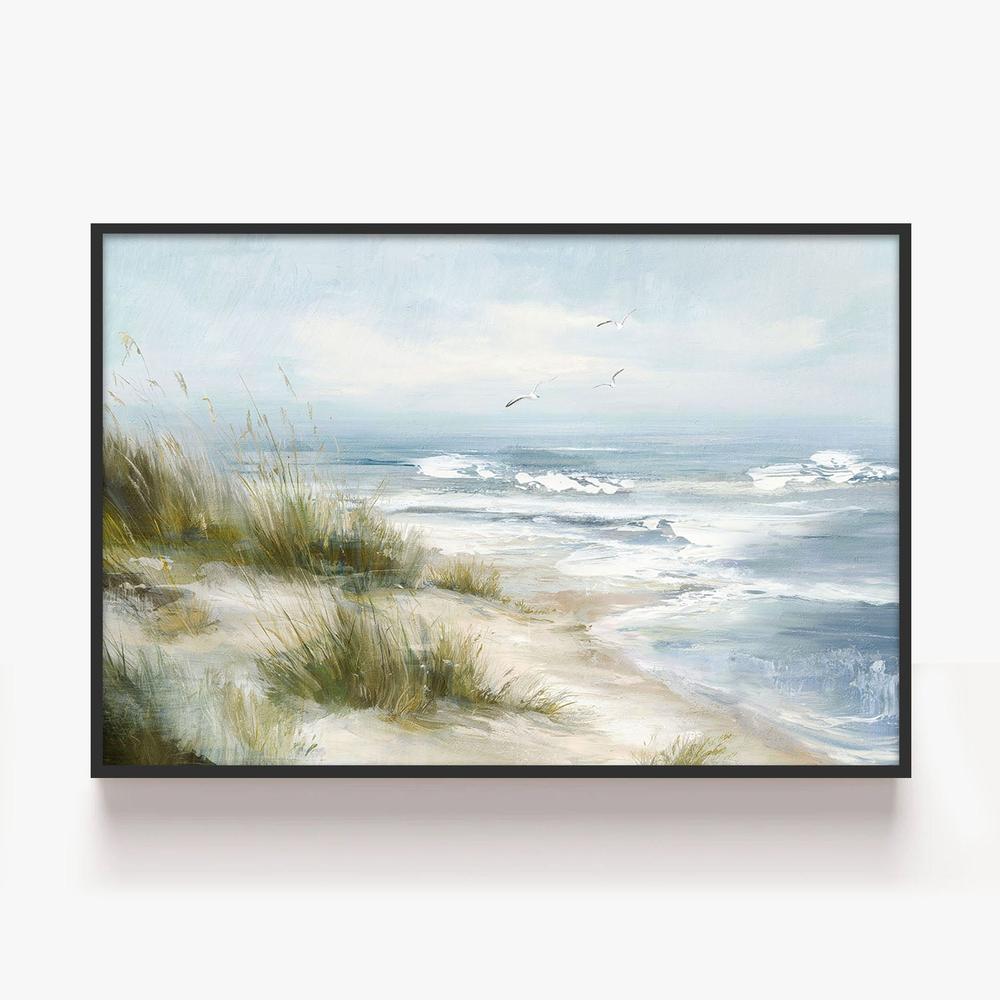 Seaside Escape, Style A-by-Nina Blue-wall-art-print-canvas-poster-framed-Gioia