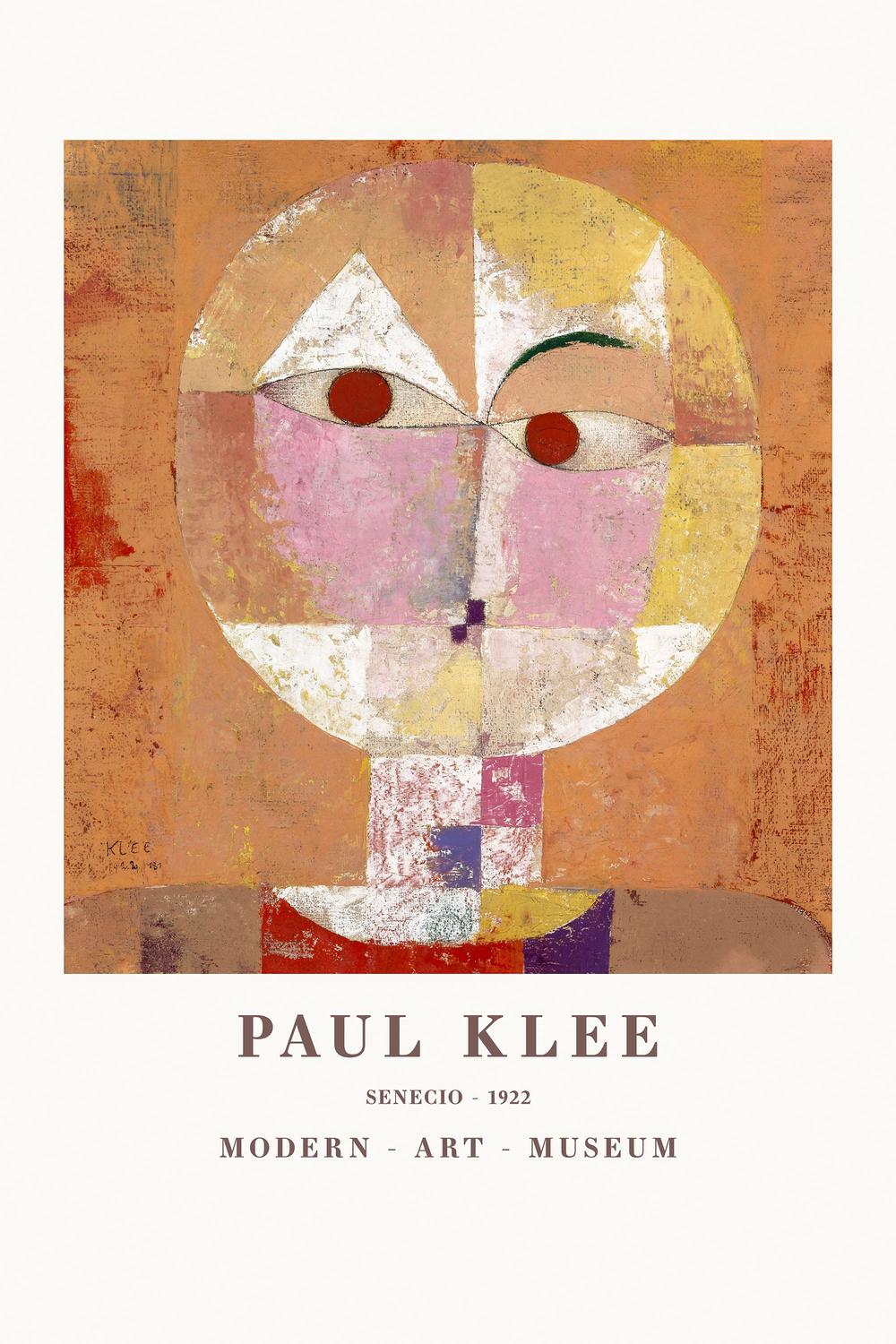 Senecio Baldgreis 1922-by-Paul Klee-wall-art-print-canvas-poster-framed-Gioia