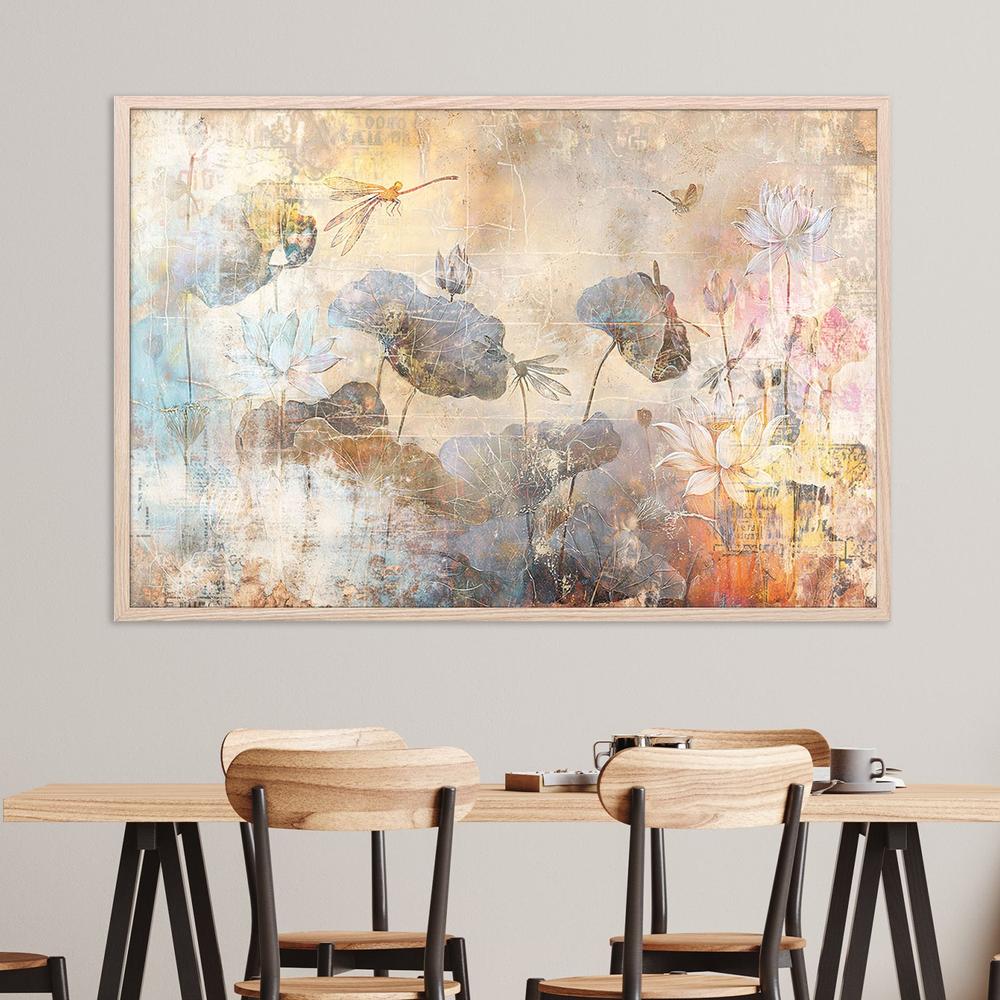 Serene Lotus Dragonfly-by-Rafal Kulik-wall-art-print-canvas-poster-framed-Gioia