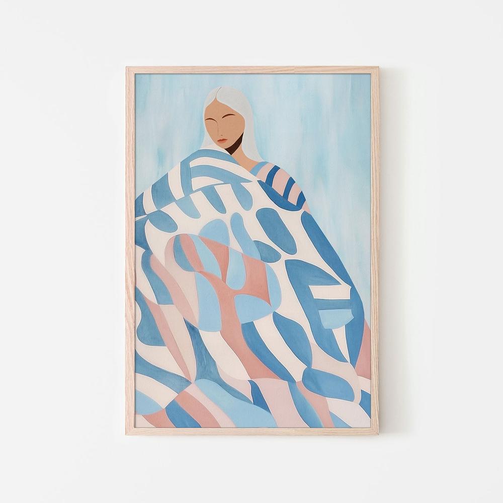 Serene Patterned Woman-by-Essa Van Reis-wall-art-print-canvas-poster-framed-Gioia