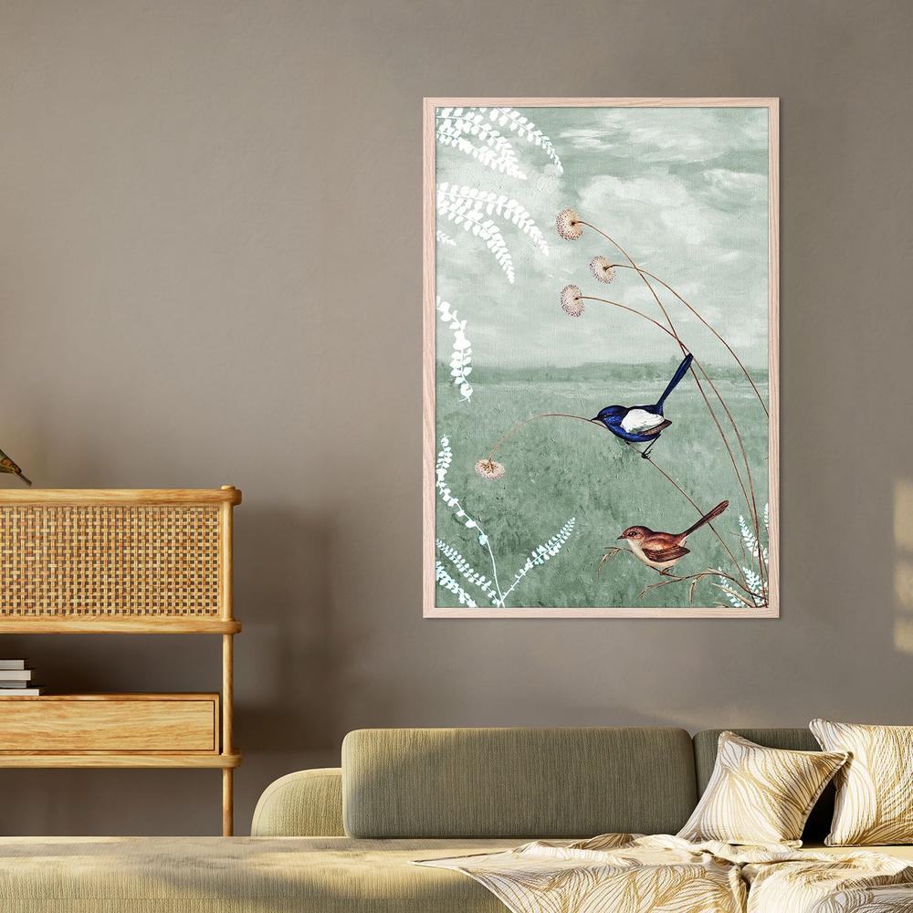 Birds in a Serene Meadow