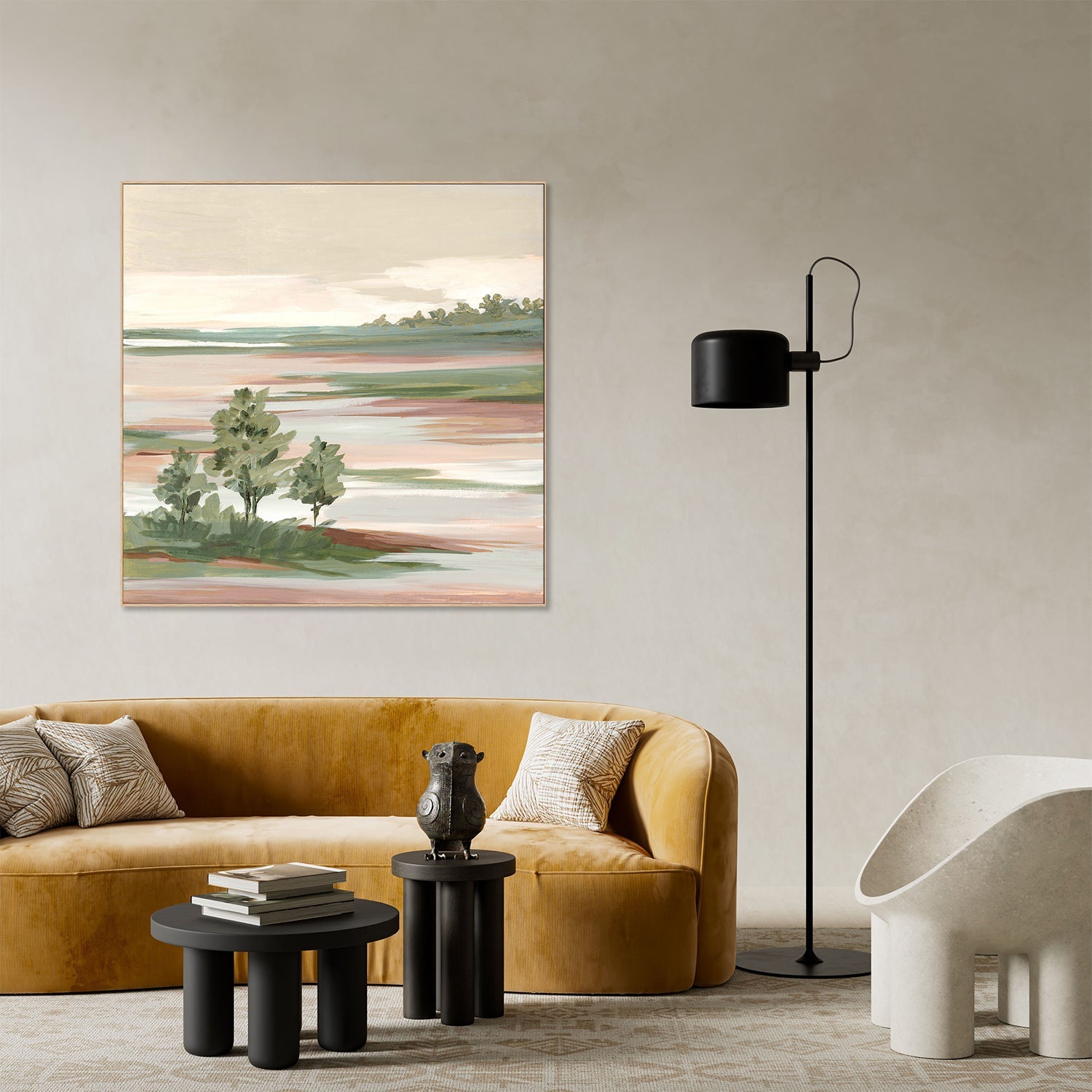 Quiet Marsh Under Soft Skies, Style A