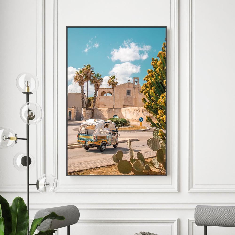 Sicilian Ape Car Scene-by-Gabor Estefan-wall-art-print-canvas-poster-framed-Gioia
