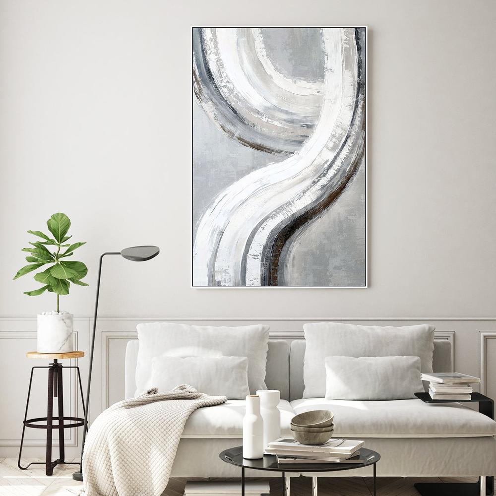 Silver Swish, Style A-by-Nina Blue-wall-art-print-canvas-poster-framed-Gioia
