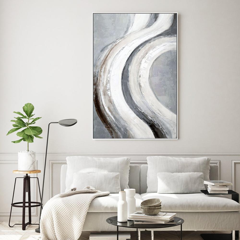 Silver Swish, Style B-by-Nina Blue-wall-art-print-canvas-poster-framed-Gioia