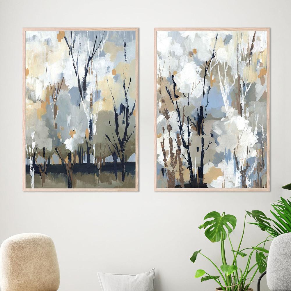 Silversong Birch, Style A & B, Set Of 2-by-Lera-wall-art-print-canvas-poster-framed-Gioia