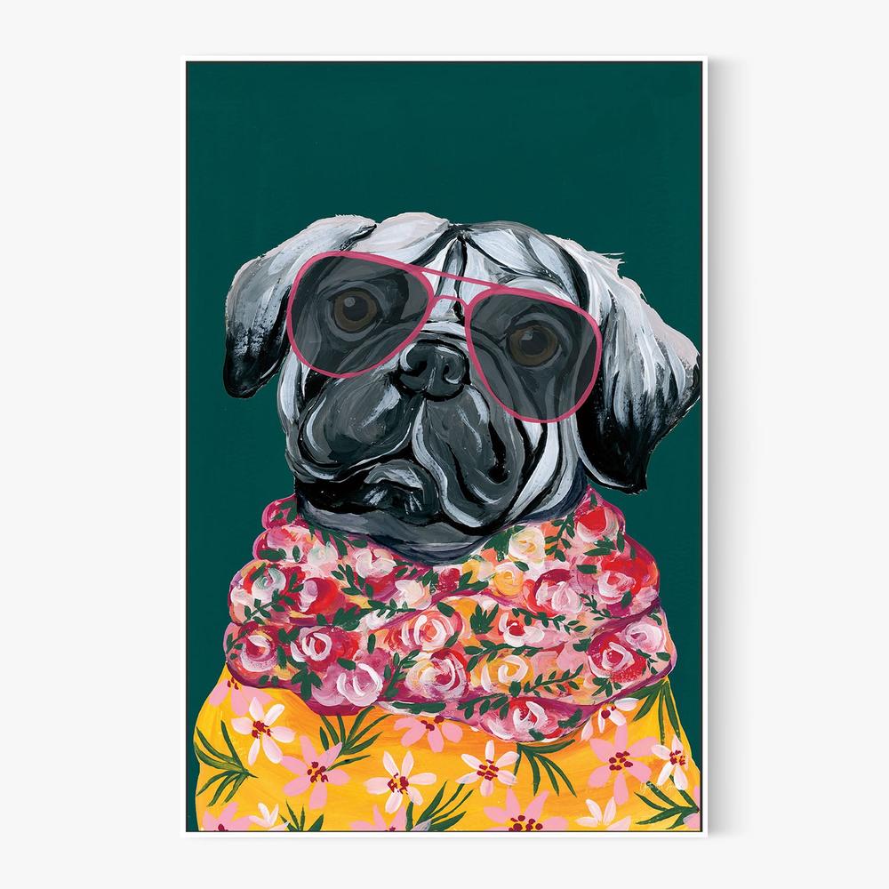 Smug Pug-by-Yvette St. Amant-wall-art-print-canvas-poster-framed-Gioia