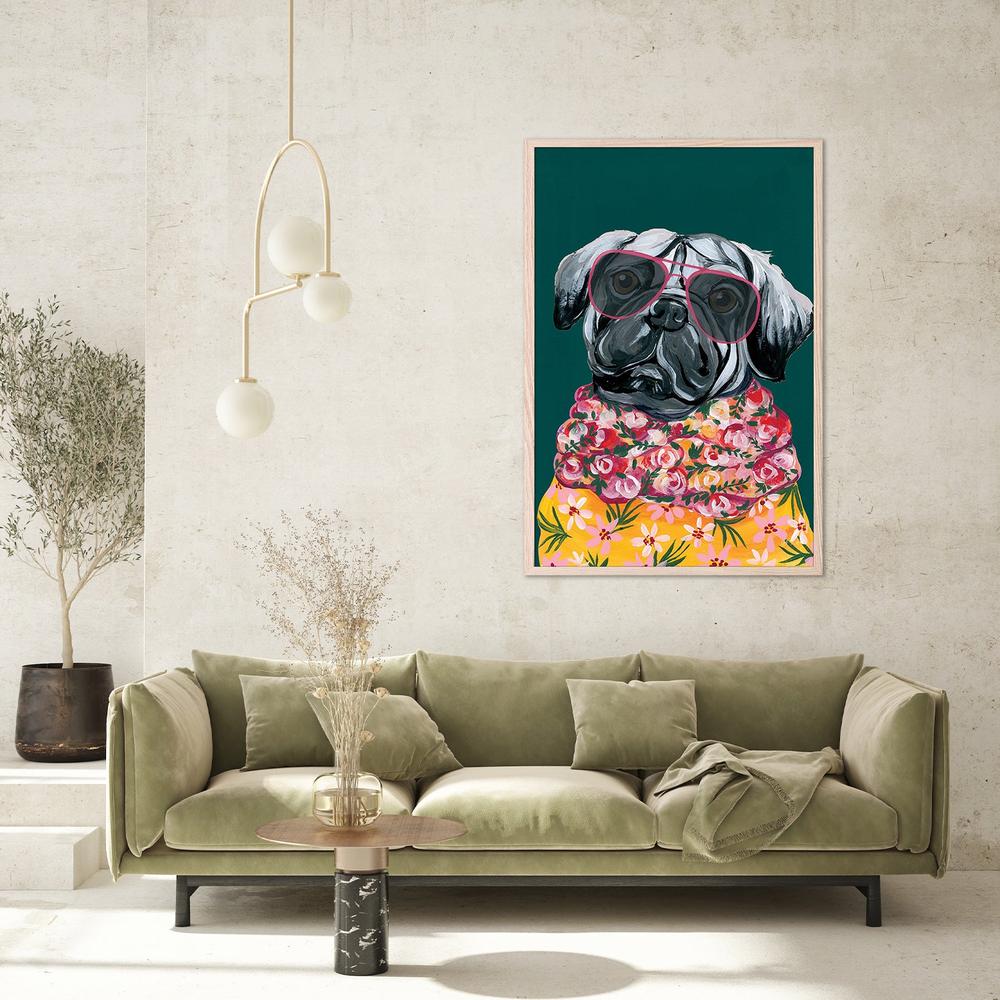 Smug Pug-by-Yvette St. Amant-wall-art-print-canvas-poster-framed-Gioia