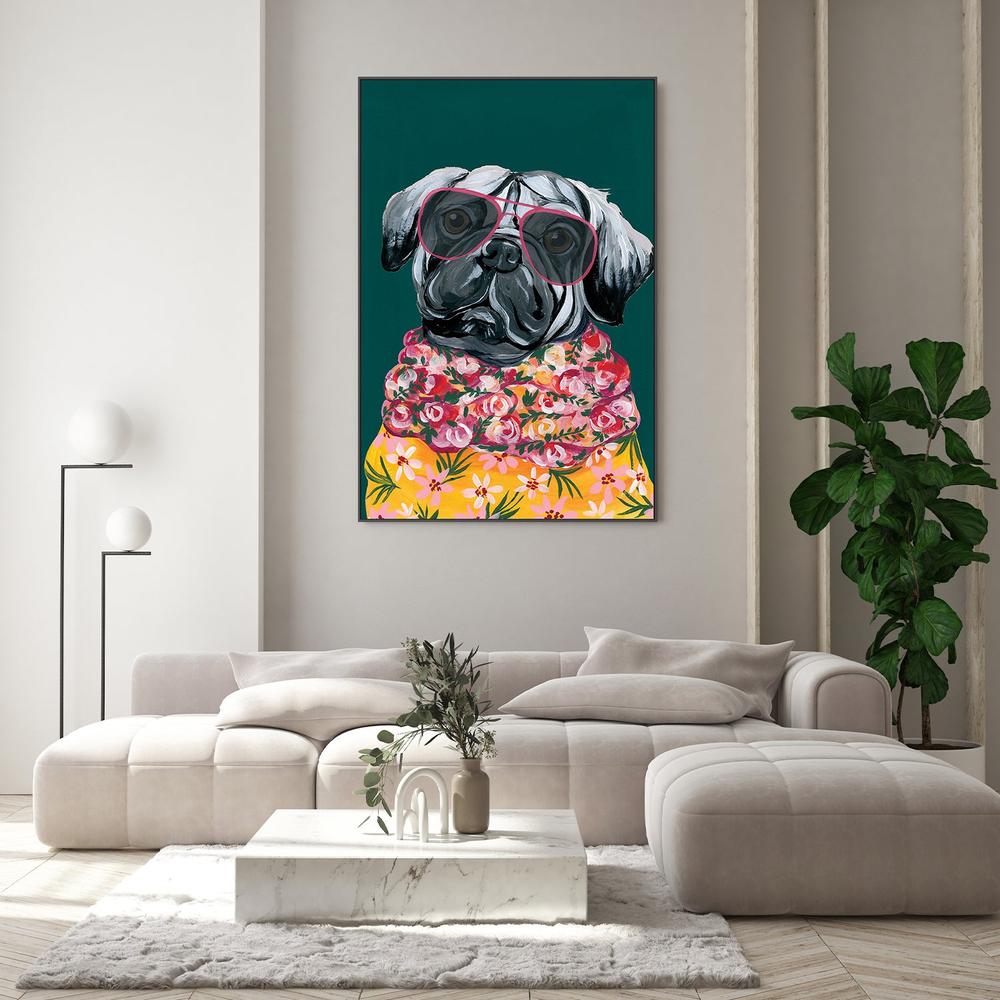 Smug Pug-by-Yvette St. Amant-wall-art-print-canvas-poster-framed-Gioia