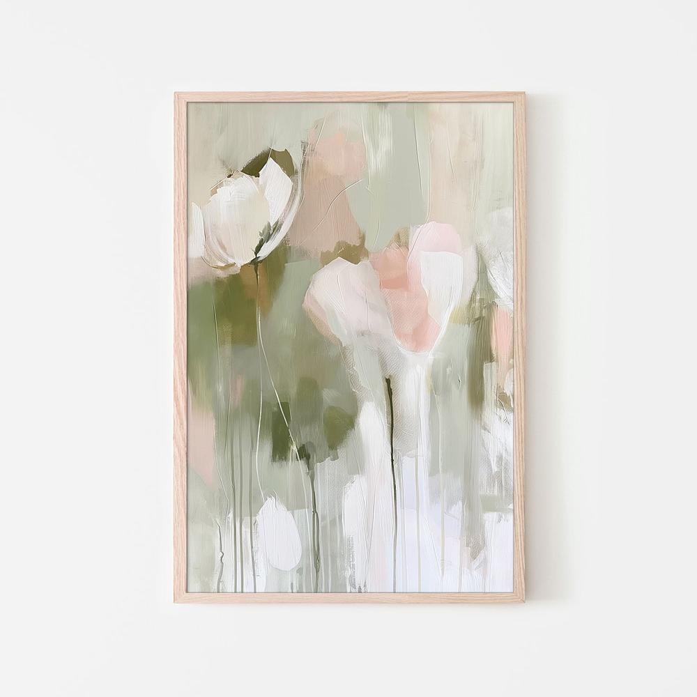 Soft Abstract Flowers-by-Sally Ann Moss-wall-art-print-canvas-poster-framed-Gioia
