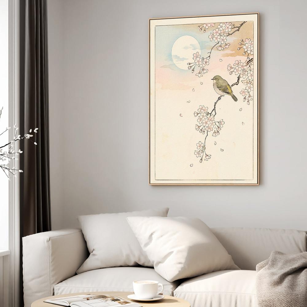 Spring Moon Bird Blossoms-by-Andreas Magnusson-wall-art-print-canvas-poster-framed-Gioia