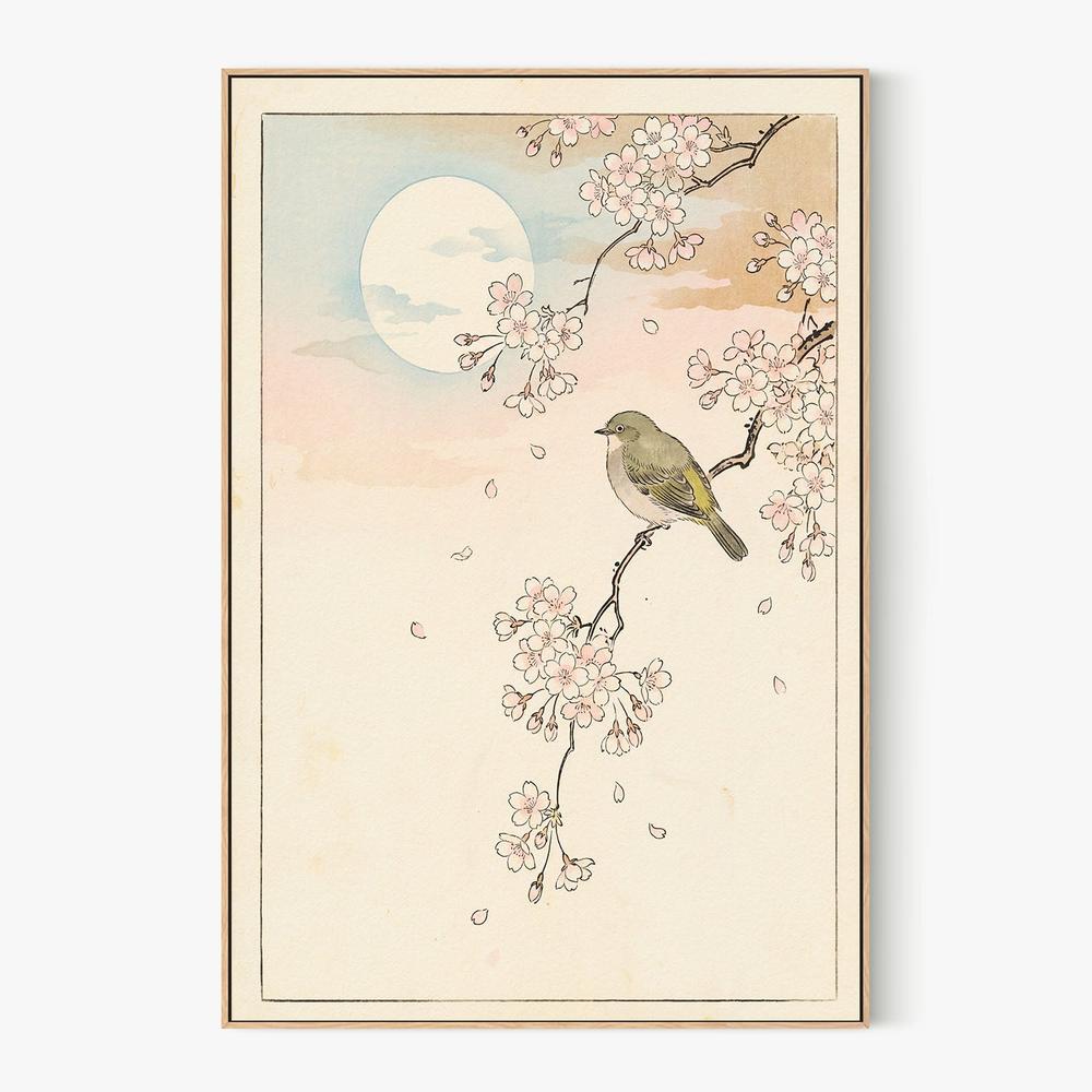 Spring Moon Bird Blossoms-by-Andreas Magnusson-wall-art-print-canvas-poster-framed-Gioia