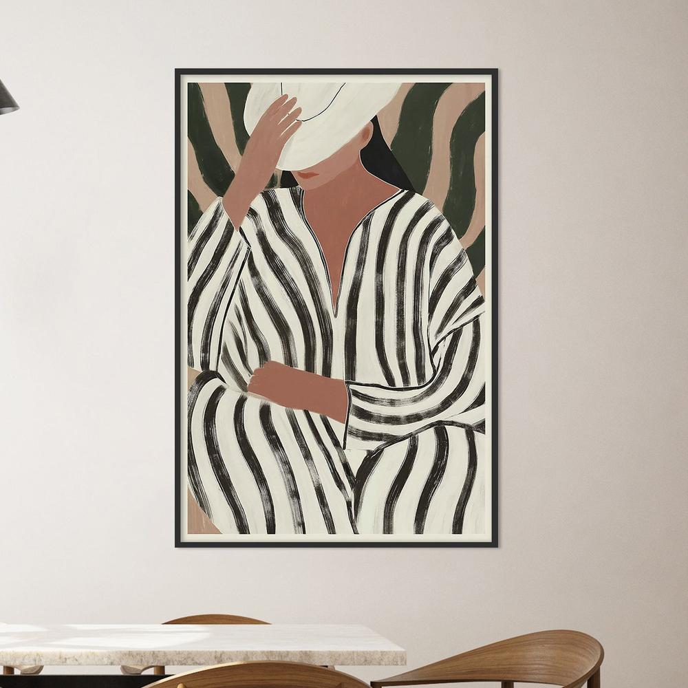 Striped Caftan-by-Lady Hana-wall-art-print-canvas-poster-framed-Gioia
