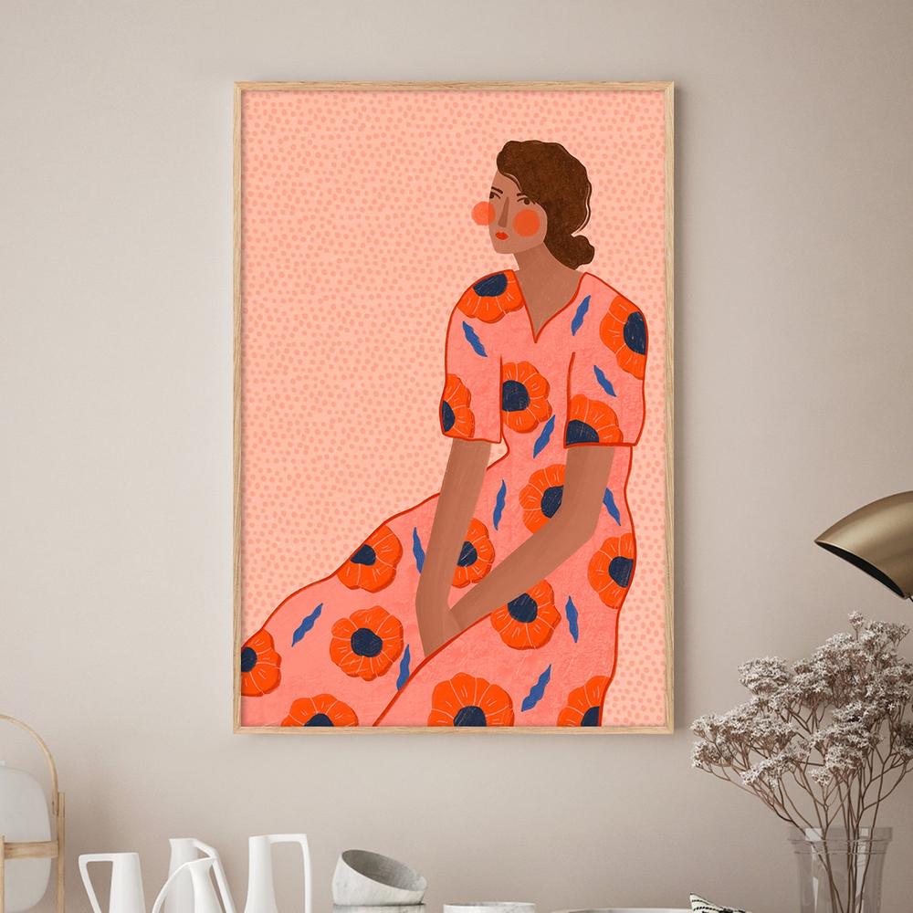 Stylish Poppy Portrait-by-Bea Muller-wall-art-print-canvas-poster-framed-Gioia