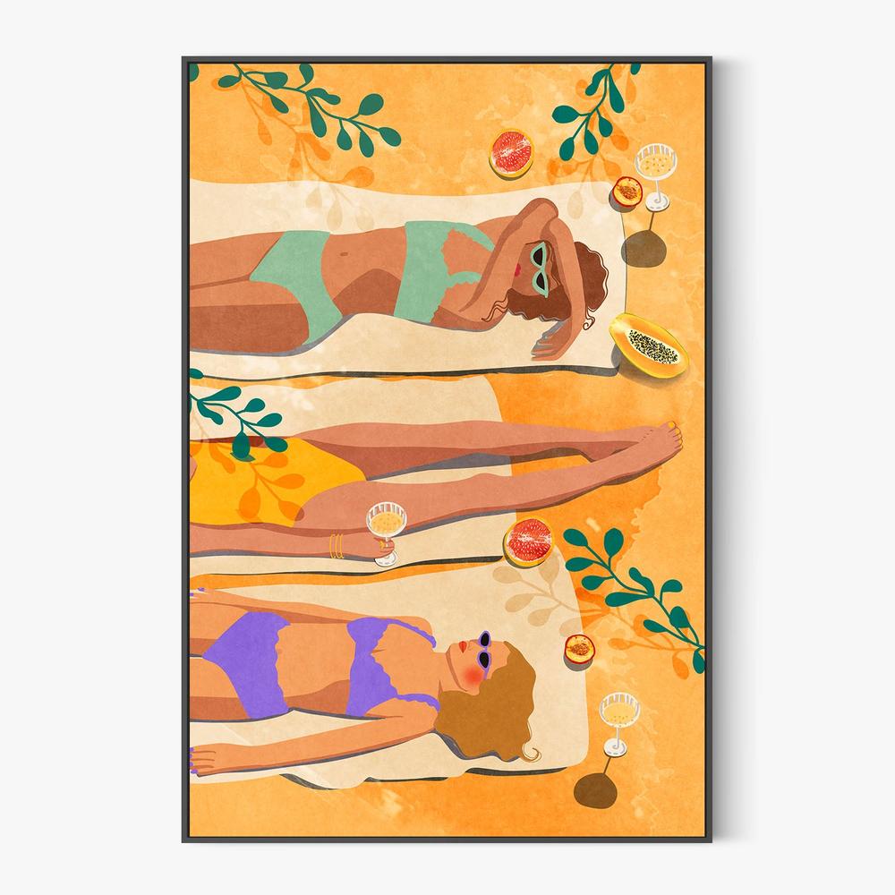 Summer Girls-by-Raissa Oltmanns-wall-art-print-canvas-poster-framed-Gioia