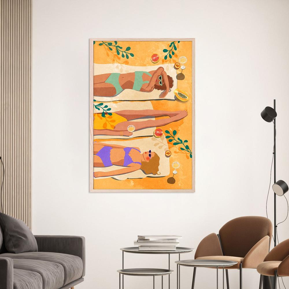 Summer Girls-by-Raissa Oltmanns-wall-art-print-canvas-poster-framed-Gioia