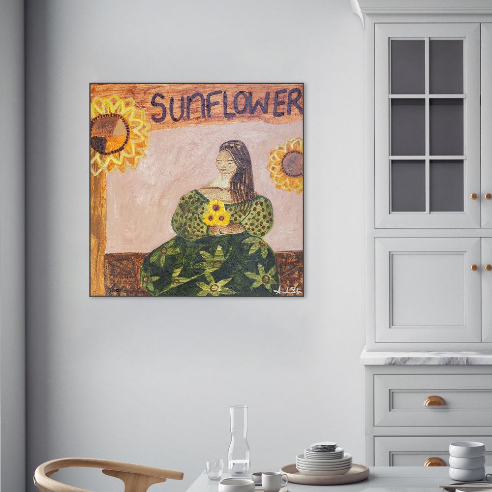 Sunflower Lover-by-Amanda Skye-wall-art-print-canvas-poster-framed-Gioia