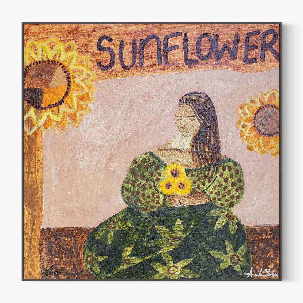 Sunflower Lover-by-Amanda Skye-wall-art-print-canvas-poster-framed-Gioia