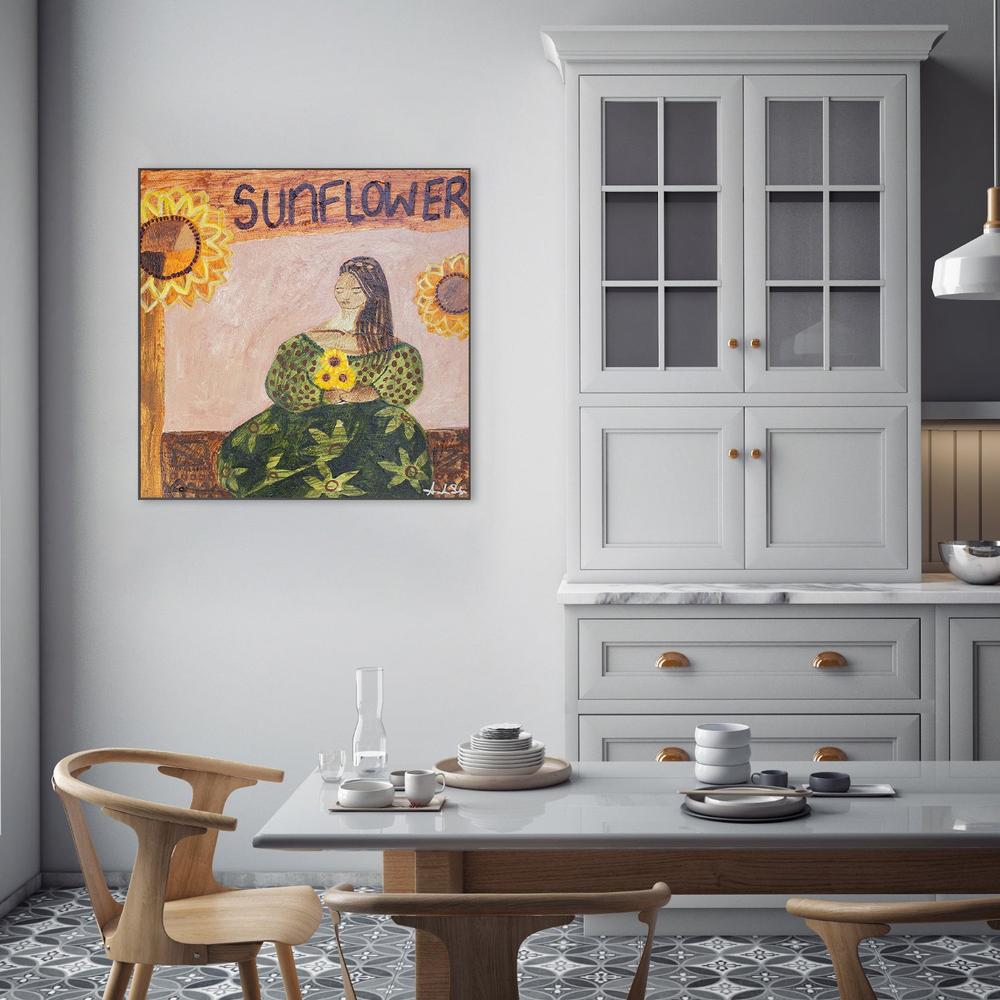 Sunflower Lover-by-Amanda Skye-wall-art-print-canvas-poster-framed-Gioia