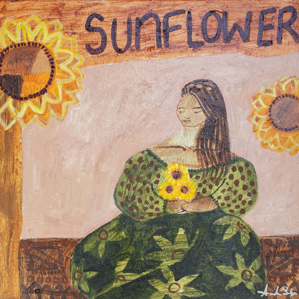 Sunflower Lover-by-Amanda Skye-wall-art-print-canvas-poster-framed-Gioia