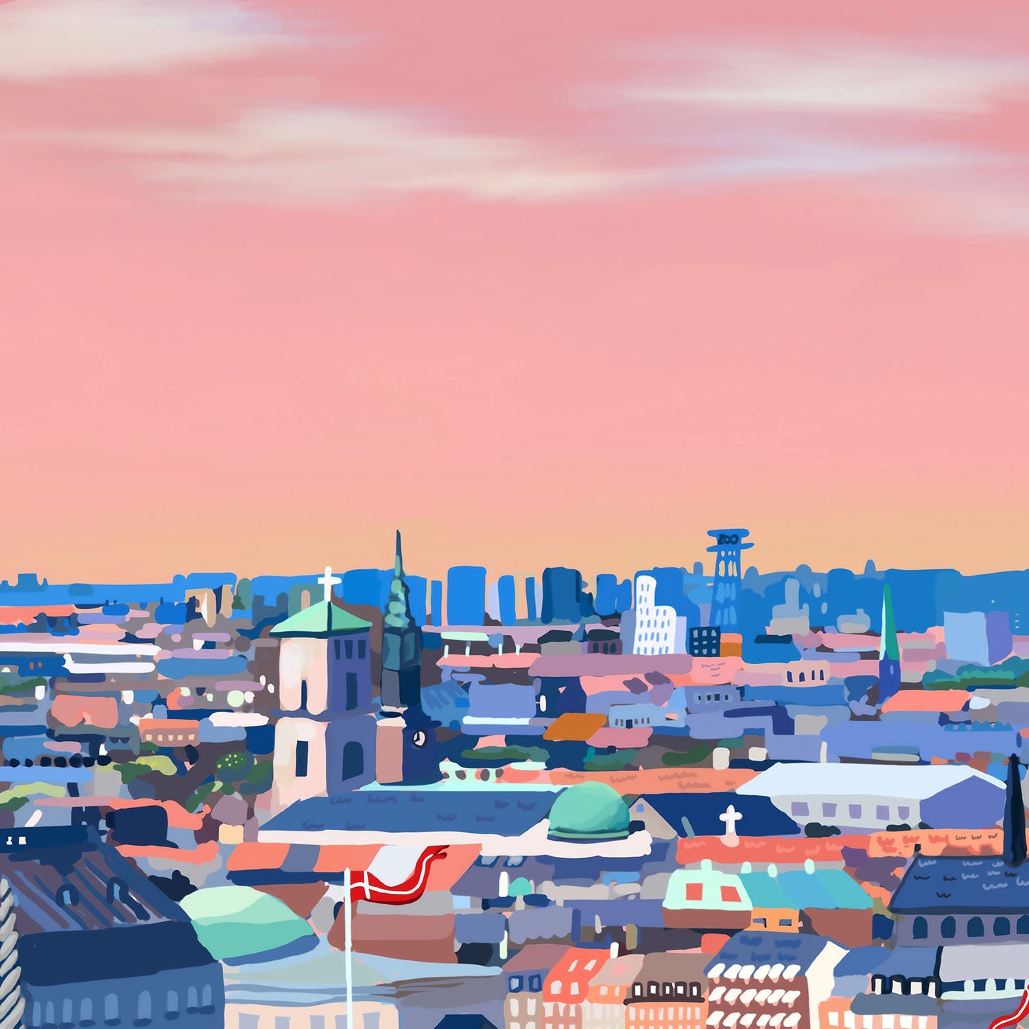 SunriseIn Copenhagen-by-Emma Forsberg-wall-art-print-canvas-poster-framed-Gioia
