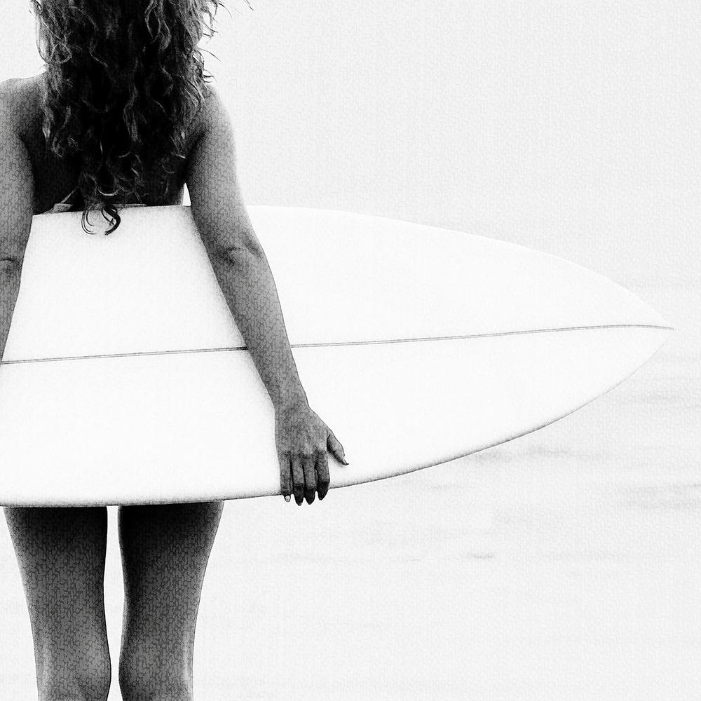 Surf Girl-by-Gal Pittel-wall-art-print-canvas-poster-framed-Gioia