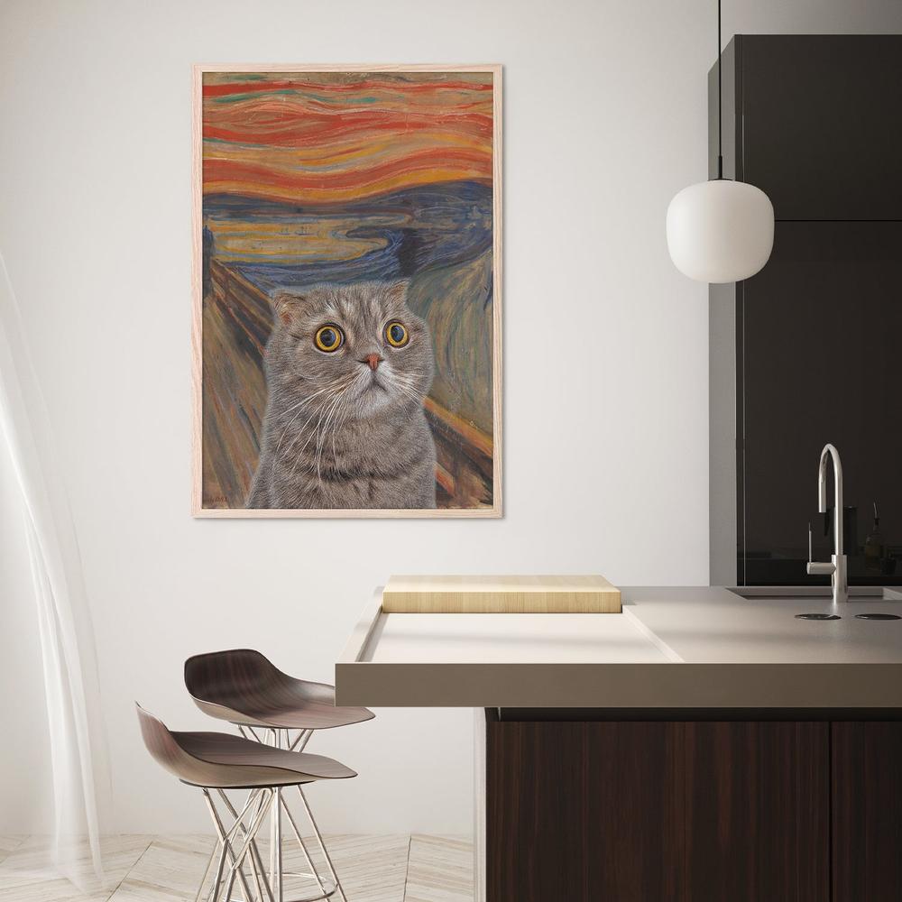 Surprised Cat Parody-by-Artelele-wall-art-print-canvas-poster-framed-Gioia