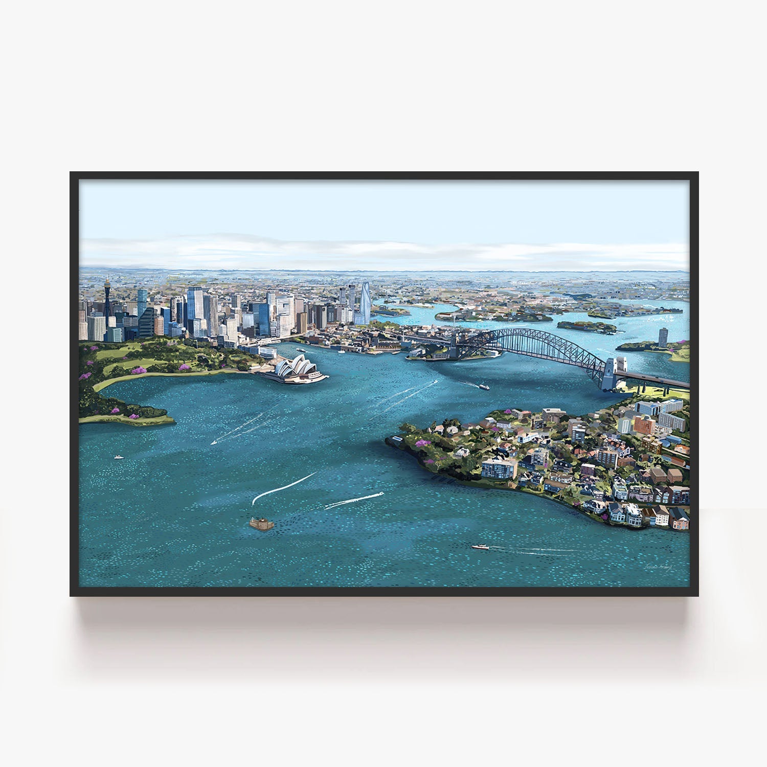 Sydney Harbour-by-Emma Forsberg-wall-art-print-canvas-poster-framed-Gioia