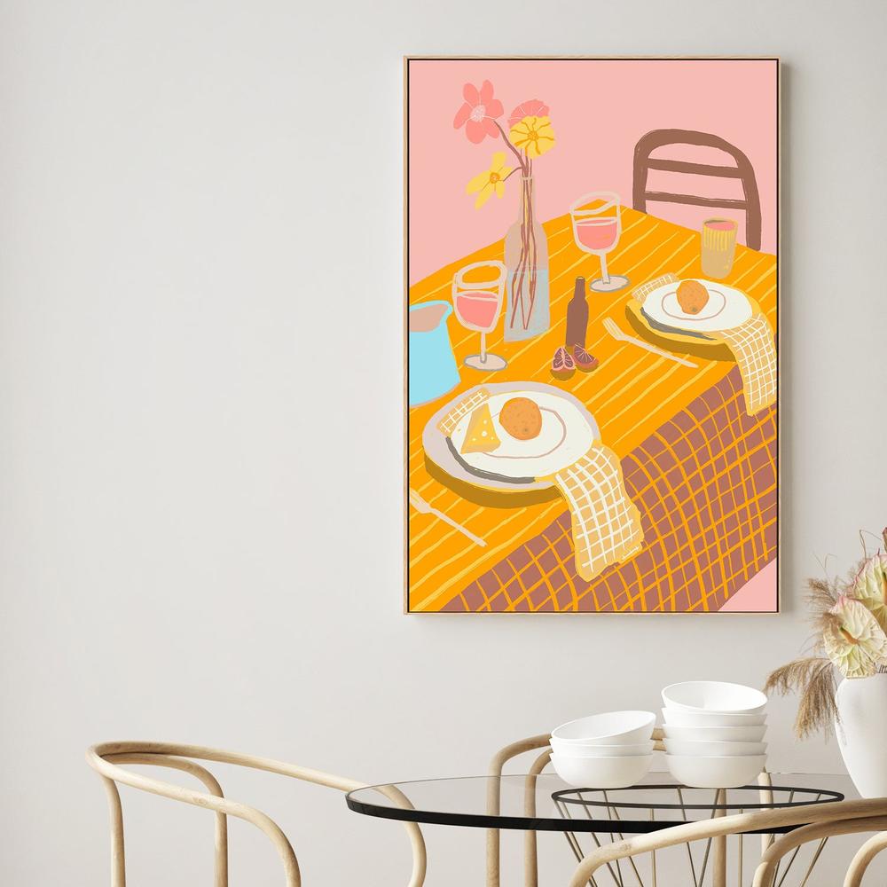 Table Setting Pink-by-Sharyn Bursic-wall-art-print-canvas-poster-framed-Gioia