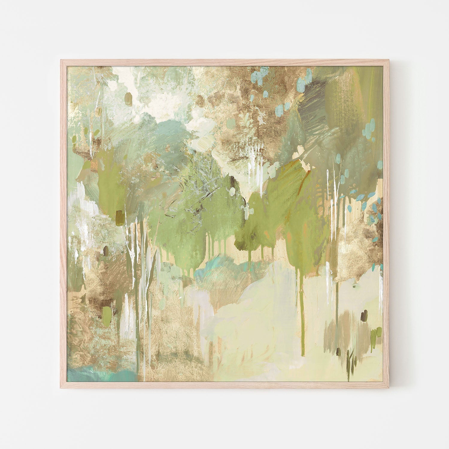 Teal Forest , Style B-by-Lera-wall-art-print-canvas-poster-framed-Gioia