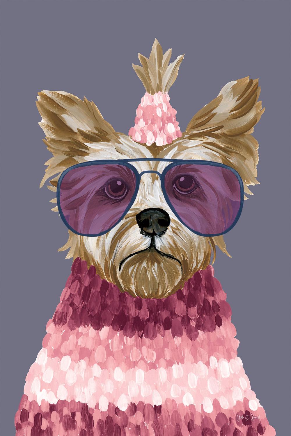 Terrific Terrier v2-by-Yvette St. Amant-wall-art-print-canvas-poster-framed-Gioia