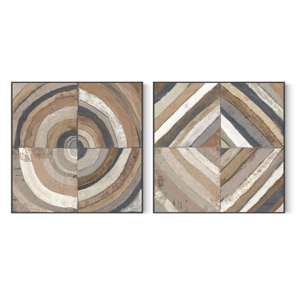The Center, Style A & B, Abstract Crop Dark, Set Of 2-by-Cheryl Warrick-wall-art-print-canvas-poster-framed-Gioia