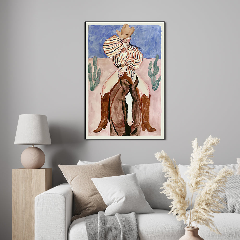 The Cowgirl Way-by-Lady Hana-wall-art-print-canvas-poster-framed-Gioia