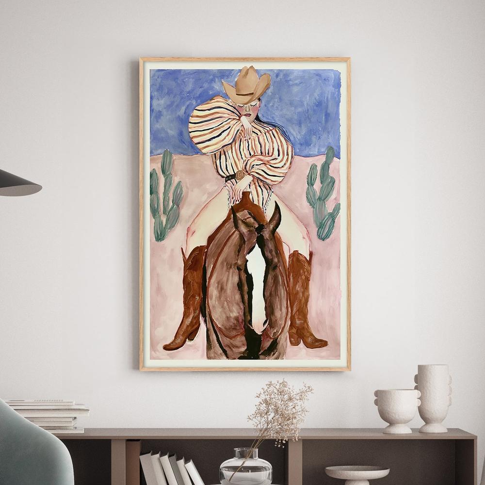 The Cowgirl Way-by-Lady Hana-wall-art-print-canvas-poster-framed-Gioia