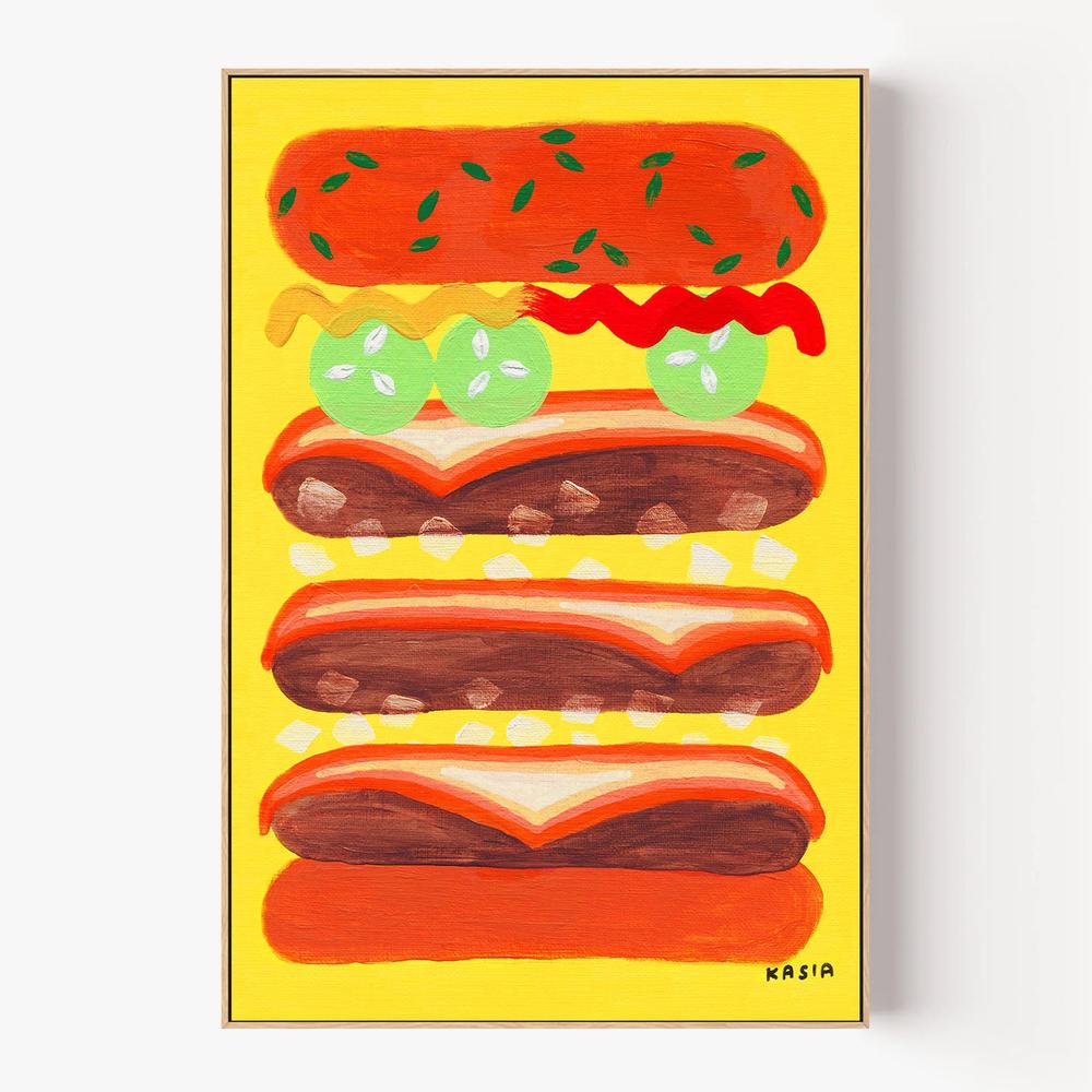 The Divine Cheeseburger-by-Kasia Amanda-wall-art-print-canvas-poster-framed-Gioia